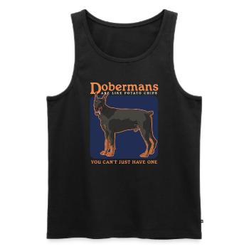 Doberman Dog Dog Propriétaire Cadeau - Débardeur bio Premium Homme - noir - Devant - Michal (187cm)