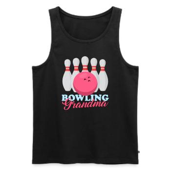 Bowling Grandma Bowling Player Bowling Gift - Men's Premium Organic Tank Top - black - Front - AI Model Male 178 light (178cm)