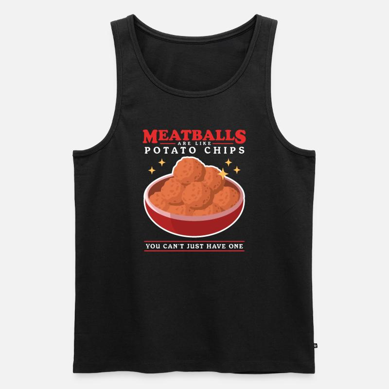 Frikadellen Bulette Bratklops Buletten Geschenk - Männer Premium Bio Tank Top - Schwarz