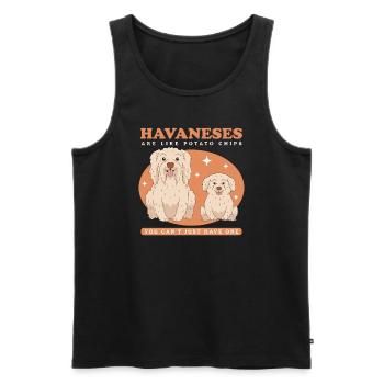 Havaneser Hunde Hundebesitzer Geschenk - Männer Premium Bio Tank Top - Schwarz - Vorne - Michal (187cm)