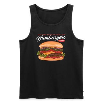 Restauration rapide de Hambourg | Burger Fast Food Cadeau - Débardeur bio Premium Homme - noir - Devant - Michal (187cm)