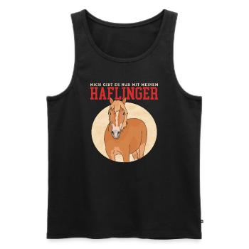 Haflinger Pferde Haffi Pferdebesitzer Geschenk - Männer Premium Bio Tank Top - Schwarz - Vorne - Michal (187cm)