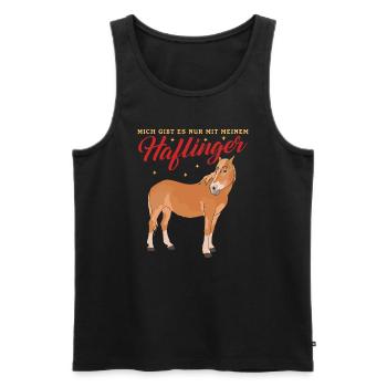 Haflinger Pferd Haffi Pferdebesitzer Geschenk - Männer Premium Bio Tank Top - Schwarz - Vorne - Michal (187cm)