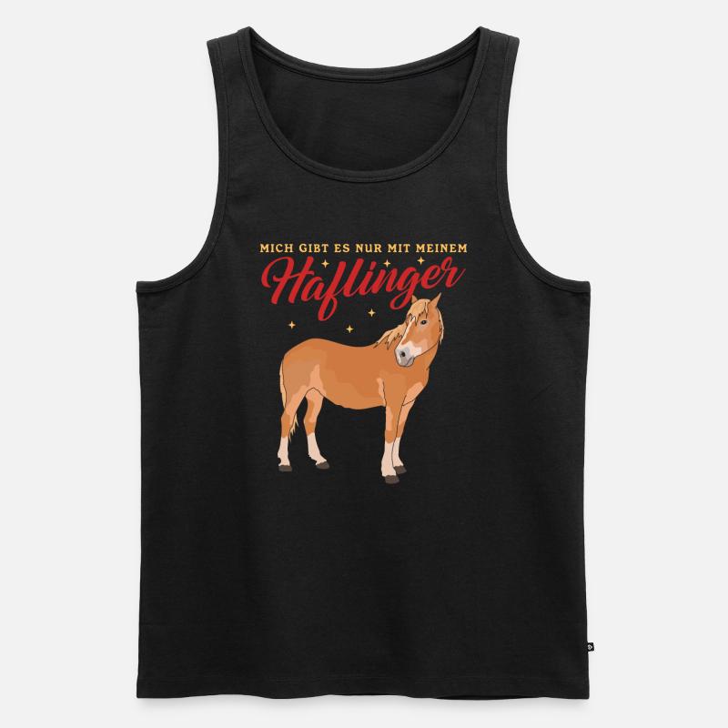 Haflinger Pferd Haffi Pferdebesitzer Geschenk - Männer Premium Bio Tank Top - Schwarz