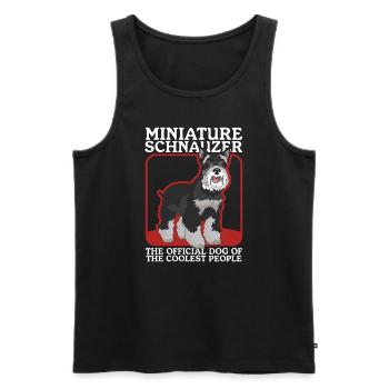 Schnauzer miniature propriétaire Schnauzer chiens cadeau - Débardeur bio Premium Homme - noir - Devant - Michal (187cm)
