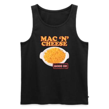 Macaroni and Cheese Mac and Cheese Gift - Men's Premium Organic Tank Top - black - Front - AI Model Male 178 light (178cm)