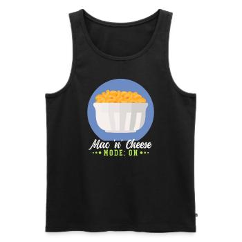 Macaroni and cheese | Mac and Cheese Gift - Men's Premium Organic Tank Top - black - Front - AI Model Male 178 light (178cm)