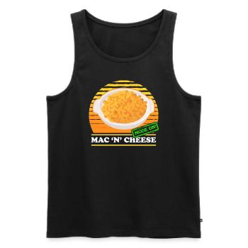 Macaroni with Cheese Mac and Cheese Gift - Men's Premium Organic Tank Top - black - Front - AI Model Male 178 light (178cm)