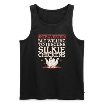 Silk Chicken Silk Chickens Silkie Chickens Gift - Men's Premium Organic Tank Top - black - Front - AI Model Male 178 light (178cm)