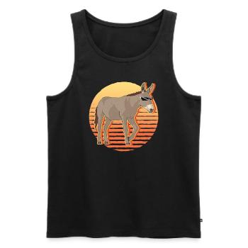 Esel Eselchen Eselbesitzer Eselliebhaber Geschenk - Männer Premium Bio Tank Top - Schwarz - Vorne - AI Model Male 178 light (178cm)
