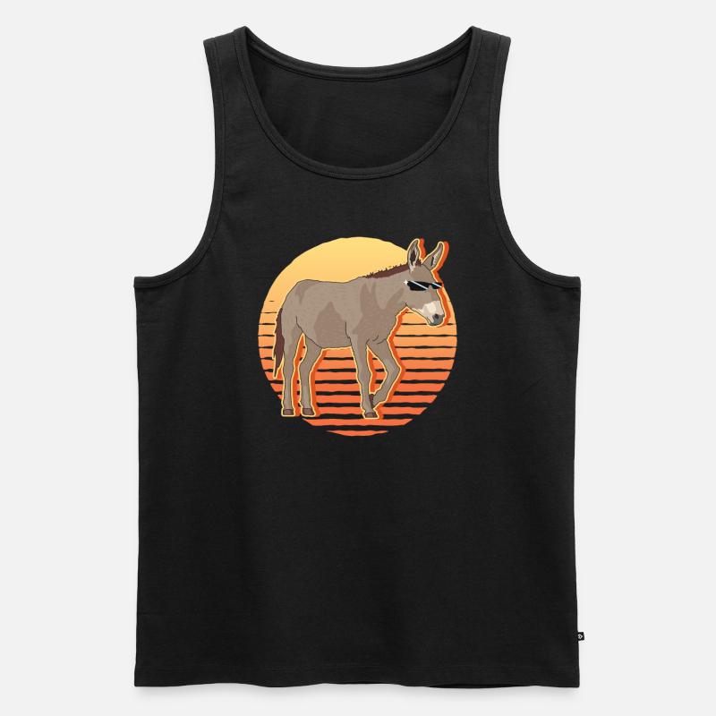 Esel Eselchen Eselbesitzer Eselliebhaber Geschenk - Männer Premium Bio Tank Top - Schwarz