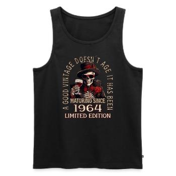 60th Birthday 1964 60s Good Vintage - Men's Premium Organic Tank Top - black - Front - Michal (187cm)