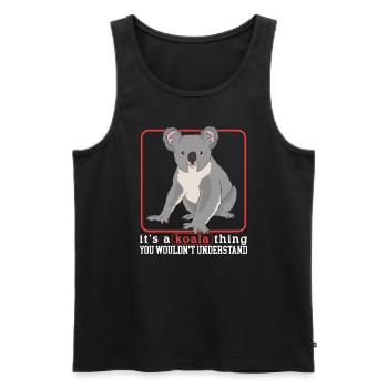 Koala Koala Bears Koalas Koala Bear Cadeau - Débardeur bio Premium Homme - noir - Devant - Michal (187cm)