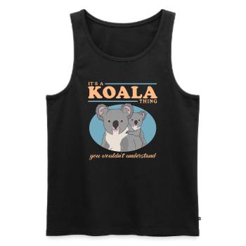 Koala Koala Bears | Koala Koala Bear Gift - Men's Premium Organic Tank Top - black - Front - AI Model Male 178 light (178cm)
