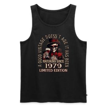 44th Birthday 1979 '44 Good vintage - Men's Premium Organic Tank Top - black - Front - Michal (187cm)