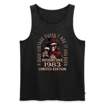 40. Geburtstag 1983 40er Guter Jahrgang - Männer Premium Bio Tank Top - Schwarz - Vorne - Michal (187cm)