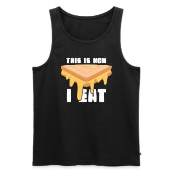 Grillkäse gegrillter Käse | Käseliebhaber Geschenk - Männer Premium Bio Tank Top - Schwarz - Vorne - Michal (187cm)