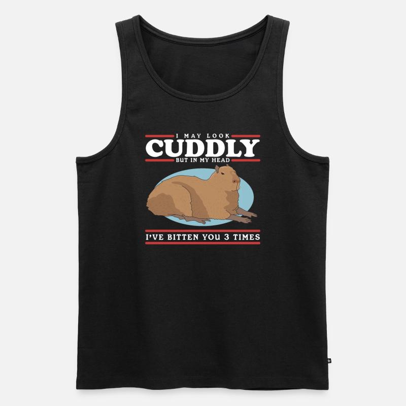Capybara Capybara Capybaras Gift - Men's Premium Organic Tank Top - black