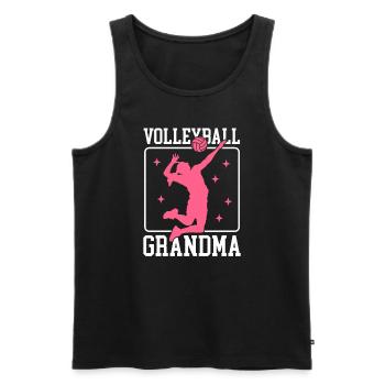 Volleyball Mamie Volleyball Cadeau de joueur de volleyball - Débardeur bio Premium Homme - noir - Devant - Michal (187cm)