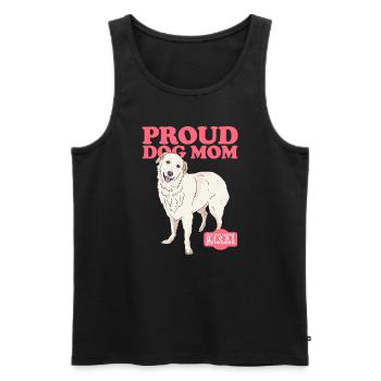 Maman Bouvier des Pyrénées | Cadeau du propriétaire de chien - Débardeur bio Premium Homme - noir - Devant - AI Model Male 178 light (178cm)