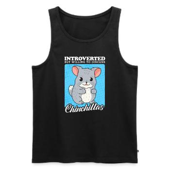 Propriétaire de chinchilla | Cadeau de chinchillas mignons - Débardeur bio Premium Homme - noir - Devant - AI Model Male 178 light (178cm)