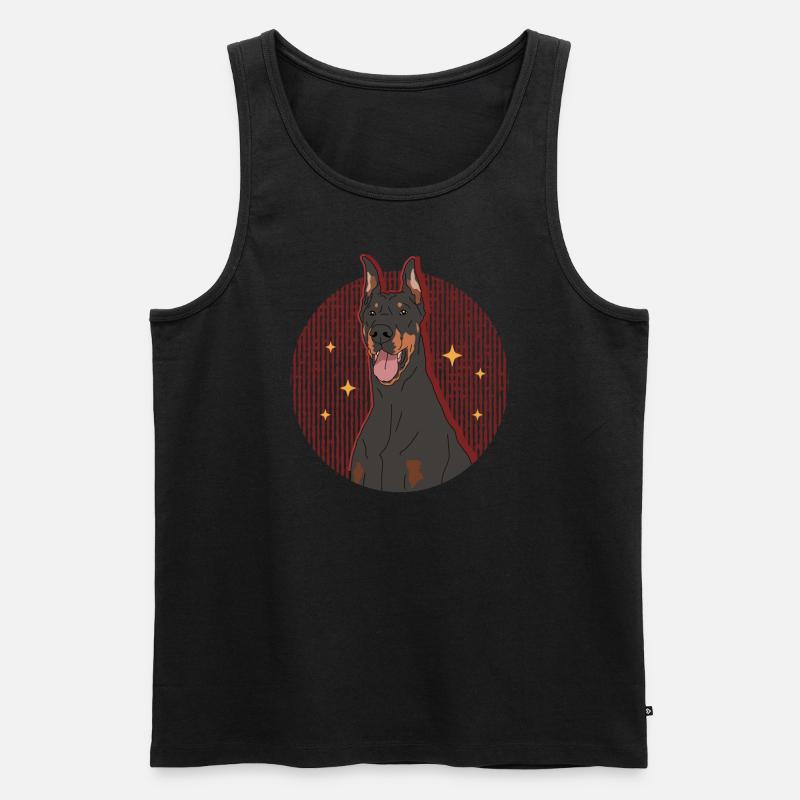Dobermann Hundebesitzer Hunde Geschenk - Männer Premium Bio Tank Top - Schwarz