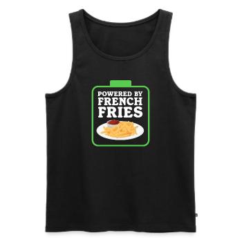French fries fast food fries fast food gift - Men's Premium Organic Tank Top - black - Front - Michal (187cm)