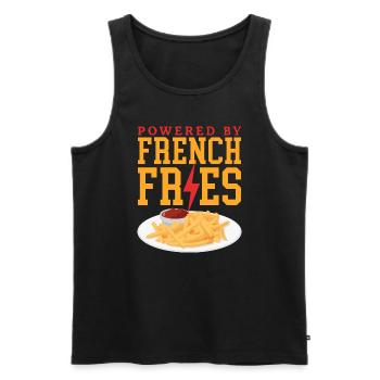 French fries fast food fast food fries gift - Men's Premium Organic Tank Top - black - Front - Michal (187cm)