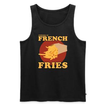 French fries fries fast food fast food gift - Men's Premium Organic Tank Top - black - Front - Michal (187cm)