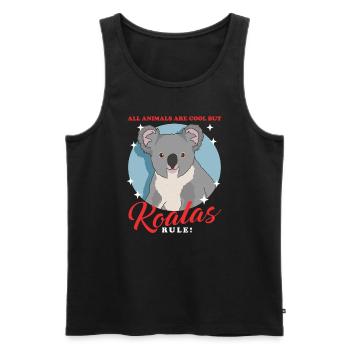 Koala Koalas Koala Ours Koala Cadeau Koala Ours Koala - Débardeur bio Premium Homme - noir - Devant - AI Model Male 178 light (178cm)