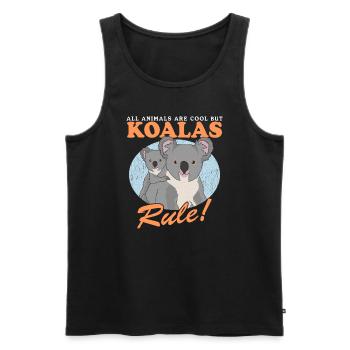 Koala Koala Ours Koala Ours Koala Koalas Cadeau - Débardeur bio Premium Homme - noir - Devant - AI Model Male 178 light (178cm)
