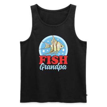 Aquarium Aquaristique Aquariophile Grand-père Cadeau - Débardeur bio Premium Homme - noir - Devant - Michal (187cm)