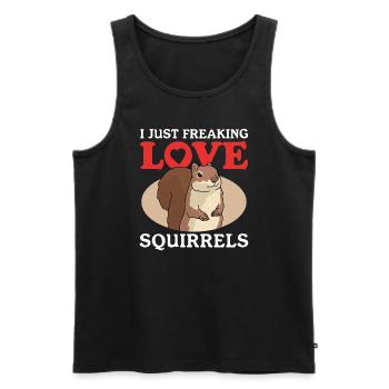 Cute Squirrel Squirrel Gift - Men's Premium Organic Tank Top - black - Front - AI Model Male 178 light (178cm)