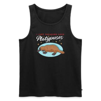 Platypus Platypus Gift - Men's Premium Organic Tank Top - black - Front - Michal (187cm)