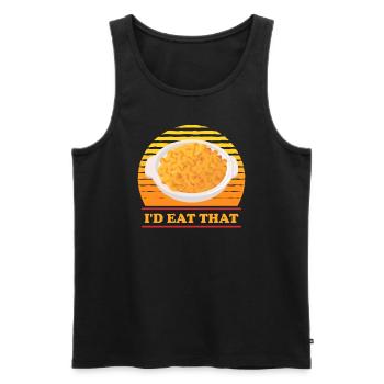 Macaroni and Cheese Mac and Cheese Gift - Men's Premium Organic Tank Top - black - Front - AI Model Male 178 light (178cm)