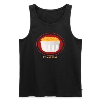 Macaroni with Cheese Mac and Cheese Gift - Men's Premium Organic Tank Top - black - Front - AI Model Male 178 light (178cm)