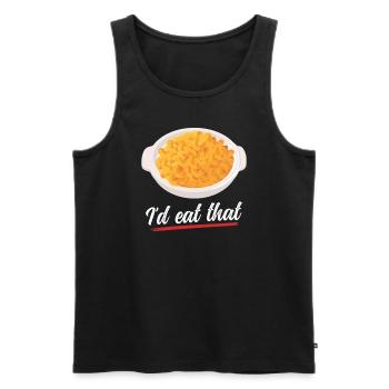 Macaroni and cheese | Mac and Cheese Gift - Men's Premium Organic Tank Top - black - Front - AI Model Male 178 light (178cm)