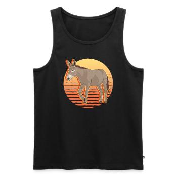 Esel Eselchen Eselbesitzer Eselliebhaber Geschenk - Männer Premium Bio Tank Top - Schwarz - Vorne - AI Model Male 178 light (178cm)
