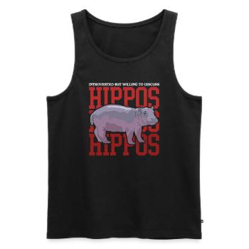 Hippos Baby Hippo Hippo Gift - Men's Premium Organic Tank Top - black - Front - AI Model Male 178 light (178cm)