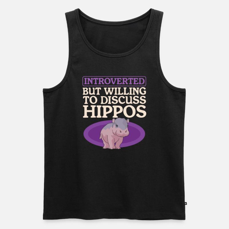 Nilpferd Baby | Flusspferd Nilpferde Geschenk - Männer Premium Bio Tank Top - Schwarz