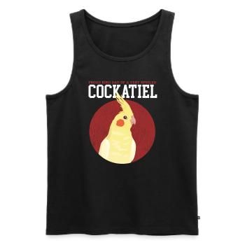 Parakeet Dad | Bird Bird Owner Gift - Men's Premium Organic Tank Top - black - Front - Michal (187cm)