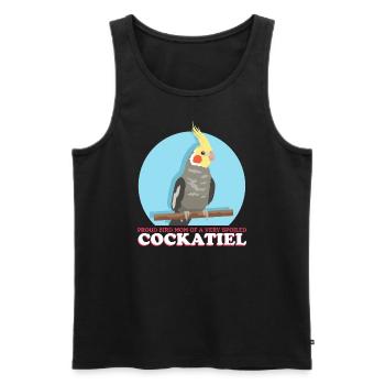 Cockatiel Maman Oiseau Oiseau Propriétaire Cadeau - Débardeur bio Premium Homme - noir - Devant - Michal (187cm)