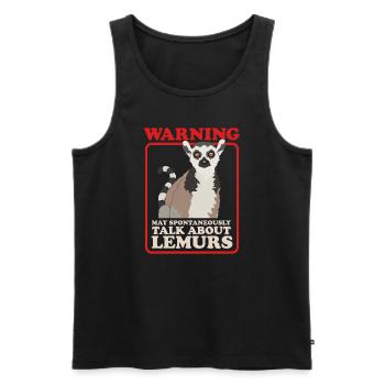 Lemur ring-tailed lemurs lemurs gift - Men's Premium Organic Tank Top - black - Front - Michal (187cm)