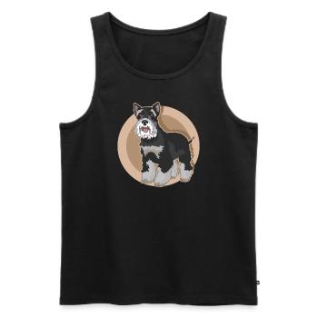 Schnauzer miniature propriétaire Schnauzer chien cadeau - Débardeur bio Premium Homme - noir - Devant - Michal (187cm)