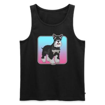 Schnauzer miniature Propriétaire | Cadeau Schnauzer Chien - Débardeur bio Premium Homme - noir - Devant - Michal (187cm)