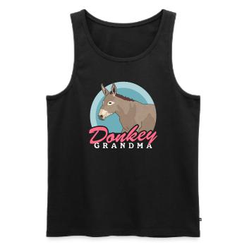 Donkey Granny Donkey Lover Donkey Owner Gift - Men's Premium Organic Tank Top - black - Front - Michal (187cm)