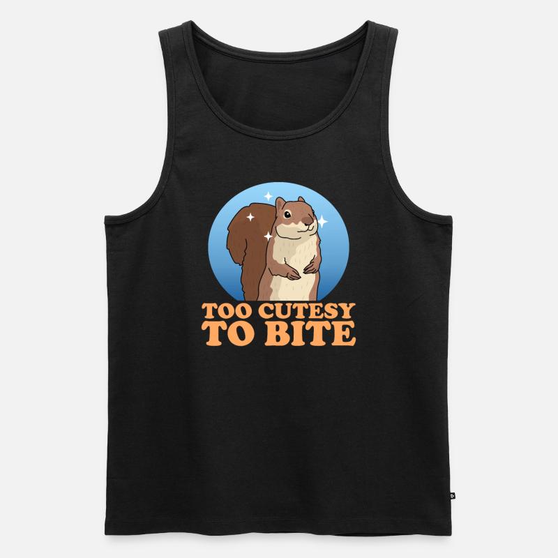 Süßes Eichhörnchen Hörnchen Geschenk - Männer Premium Bio Tank Top - Schwarz