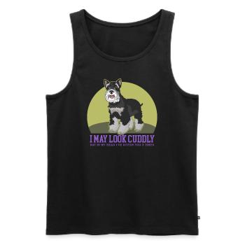 Schnauzer miniature Propriétaire | Cadeau Schnauzer Chien - Débardeur bio Premium Homme - noir - Devant - Michal (187cm)