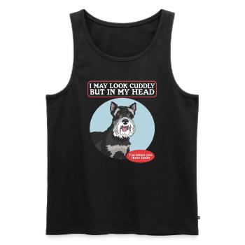 Schnauzer miniature propriétaire Schnauzer chien cadeau - Débardeur bio Premium Homme - noir - Devant - Michal (187cm)