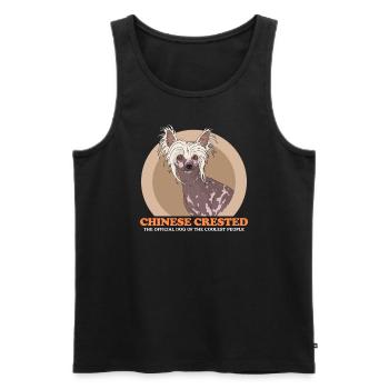 Chinese Crested Dogs Chinese Crested Gift - Men's Premium Organic Tank Top - black - Front - AI Model Male 178 light (178cm)